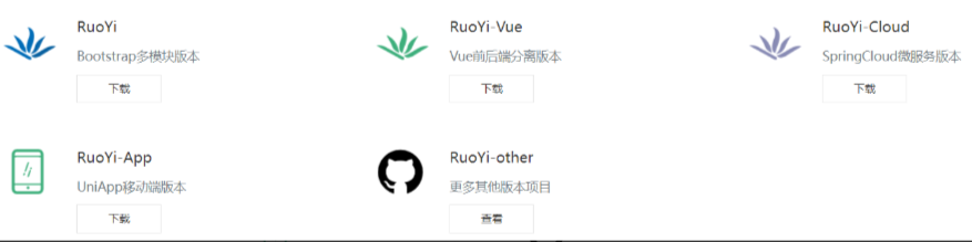 若伊的多个框架版本