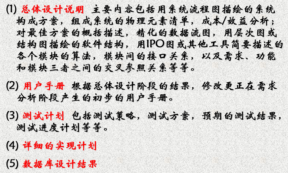 总体设计所书写的文档