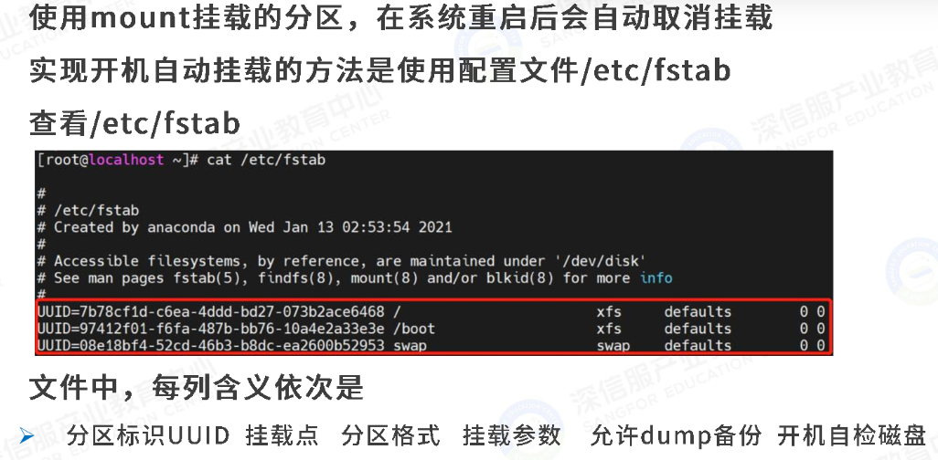 实现开机自动挂载
