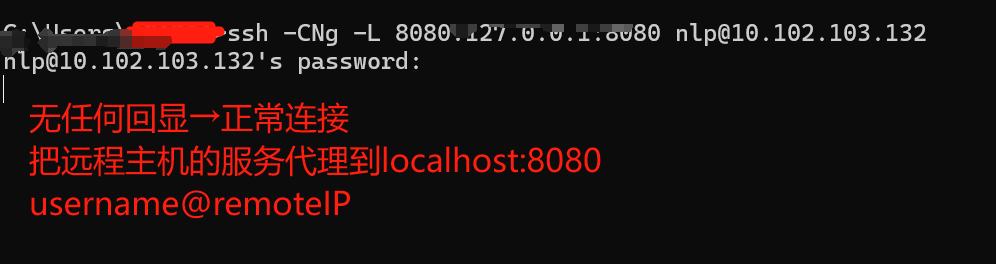 ssh把服务代理到localhost的8080端口